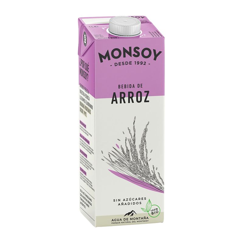 Beguda arròs Bio, 1 l. (Monsoy)