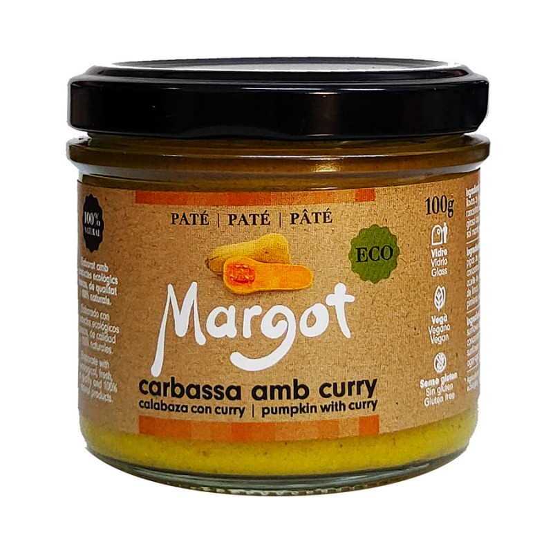 Paté carbassa curry 100g, Margot