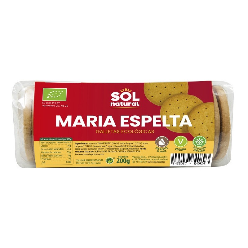 Maria d'espelta 200g, Sol Natural