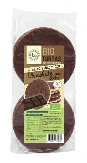 Coquetes d'arròs xocolata amb llet 100g, Sol Natural