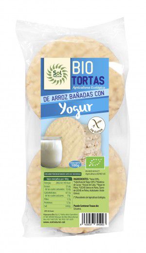 Coquetes d'arròs iogurt natural 100 g, Sol Natural