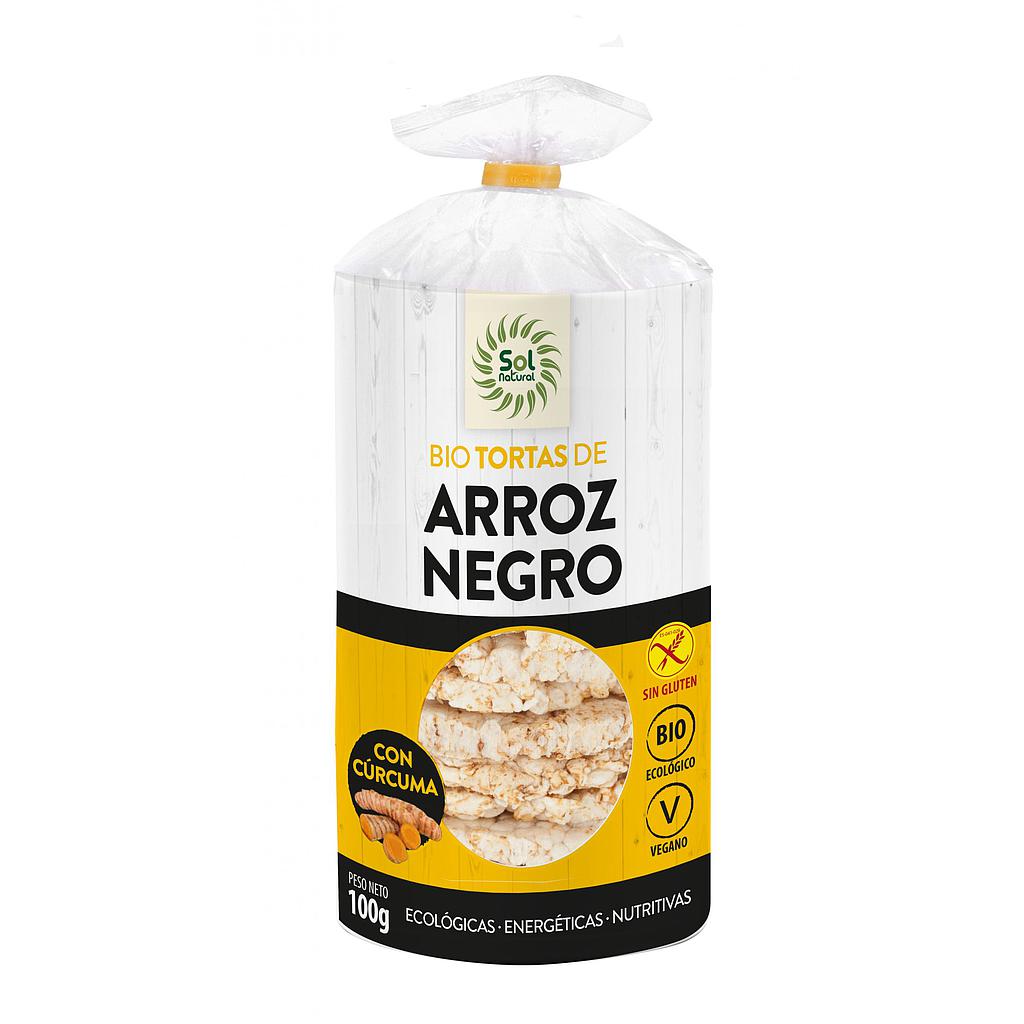 Coquetes d'arròs negre i cúrcuma 100g, Sol Natural