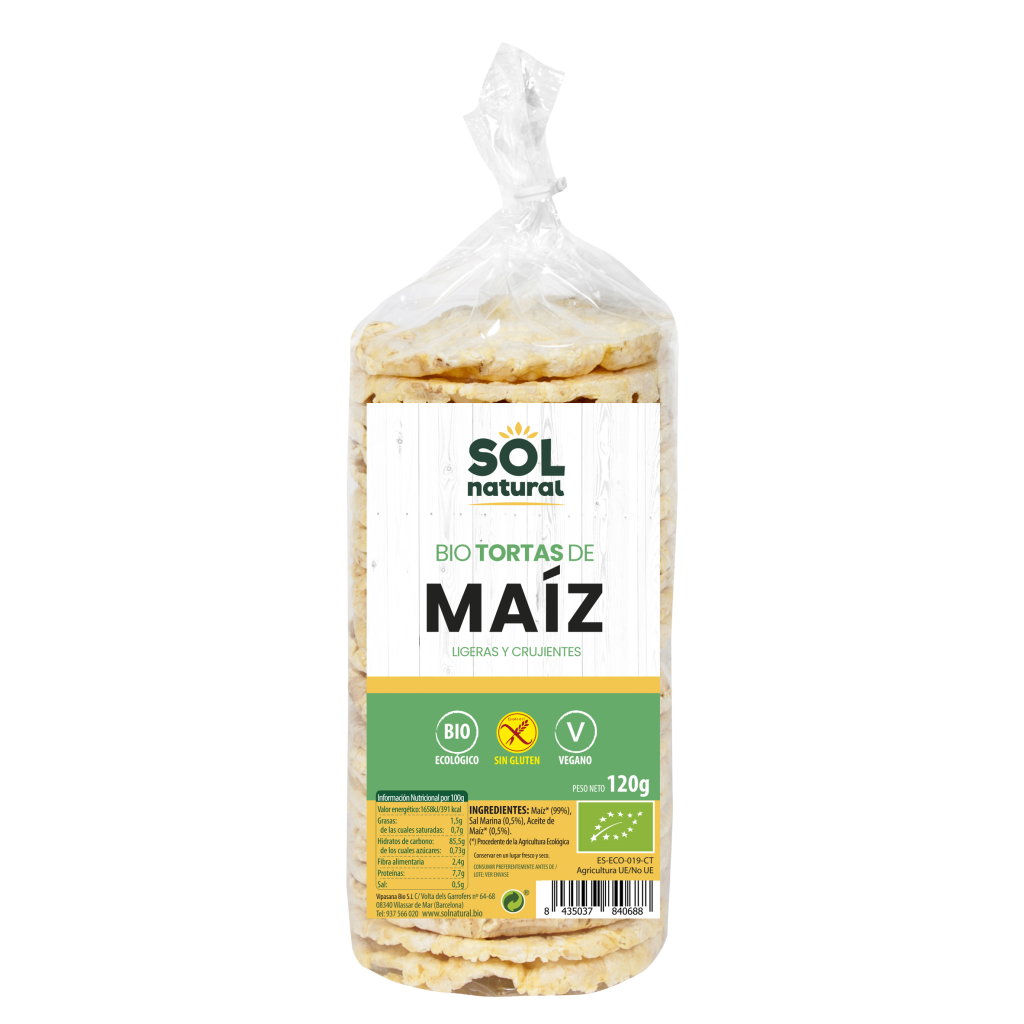 Coquetes de blat de moro 120g, Sol Natural