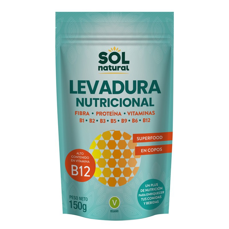 Llevat nutricional amb vitamina B12 150g, Sol Natural