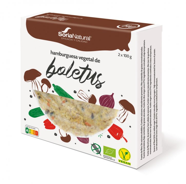 Hamburguesa boletus 2x100g. Soria Natural