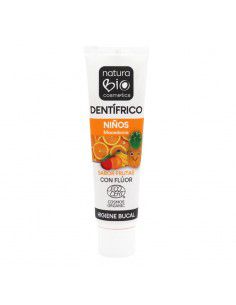 Pasta dents infantil plàtan, 50ml.