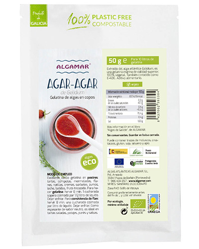 Agar Agar flocs 50g, Algamar