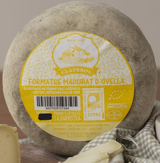 Formatge madurat ovella, 350g. Mas Claperol