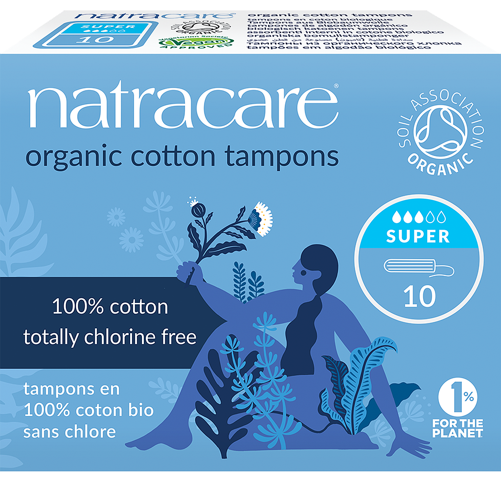 Tampons súper s/aplicador 10u, Natracare