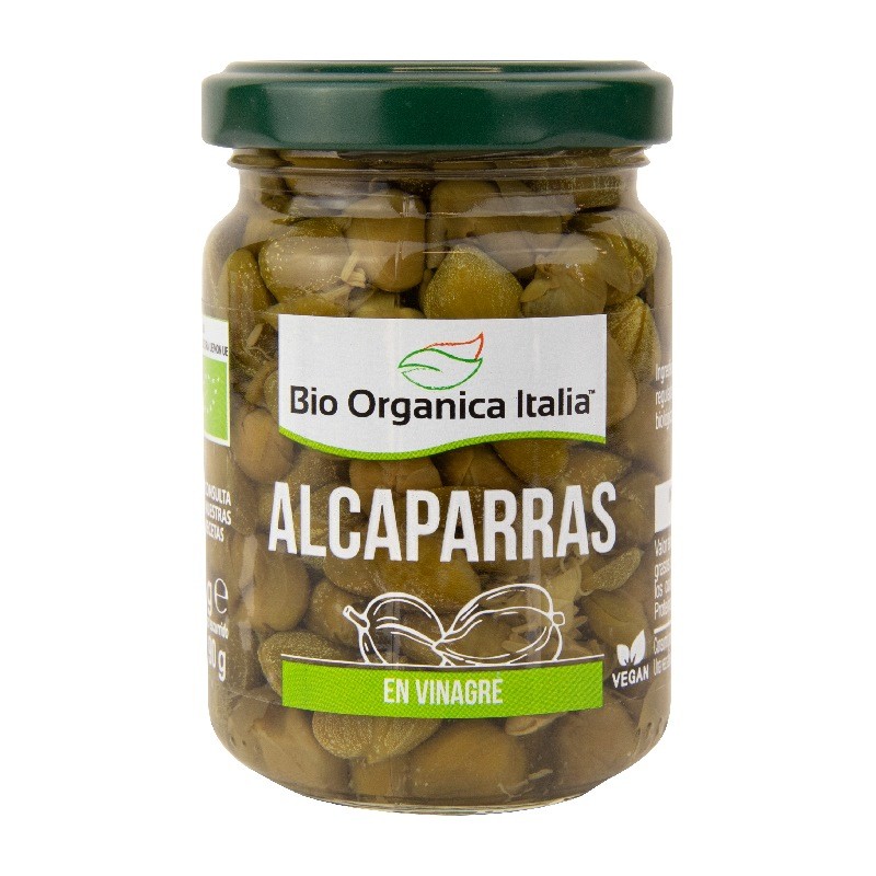 Tàperes en vinagre, 140g. Bio Organica Italia