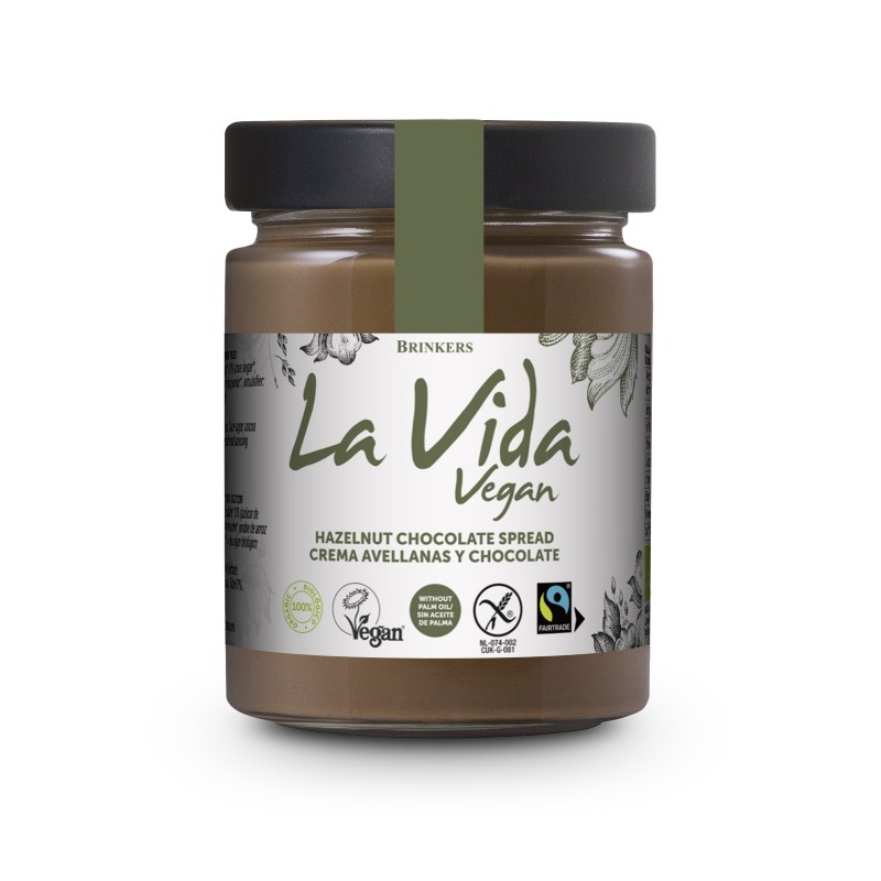 Crema xocolata i avellanes 600g, La Vida Vegan