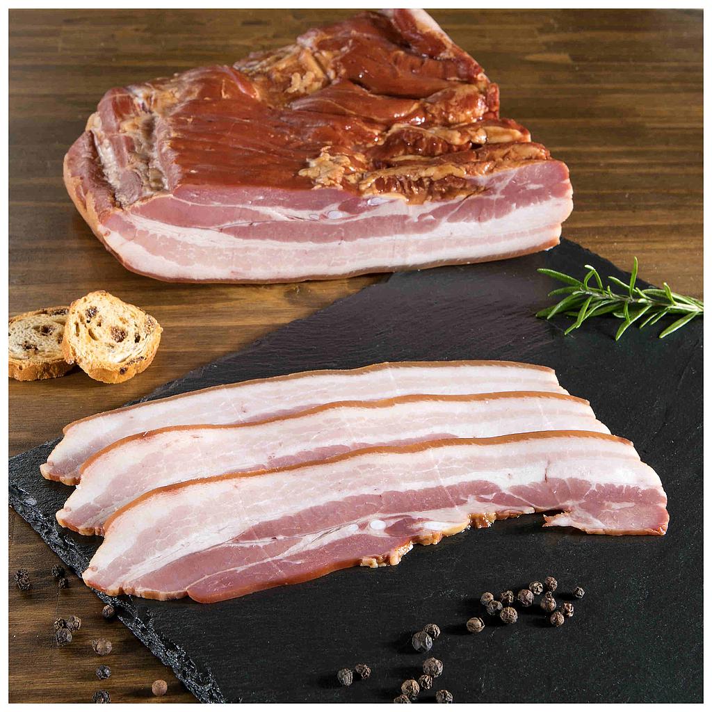 Bacó llescat pebre vermell 100g. Biobardales