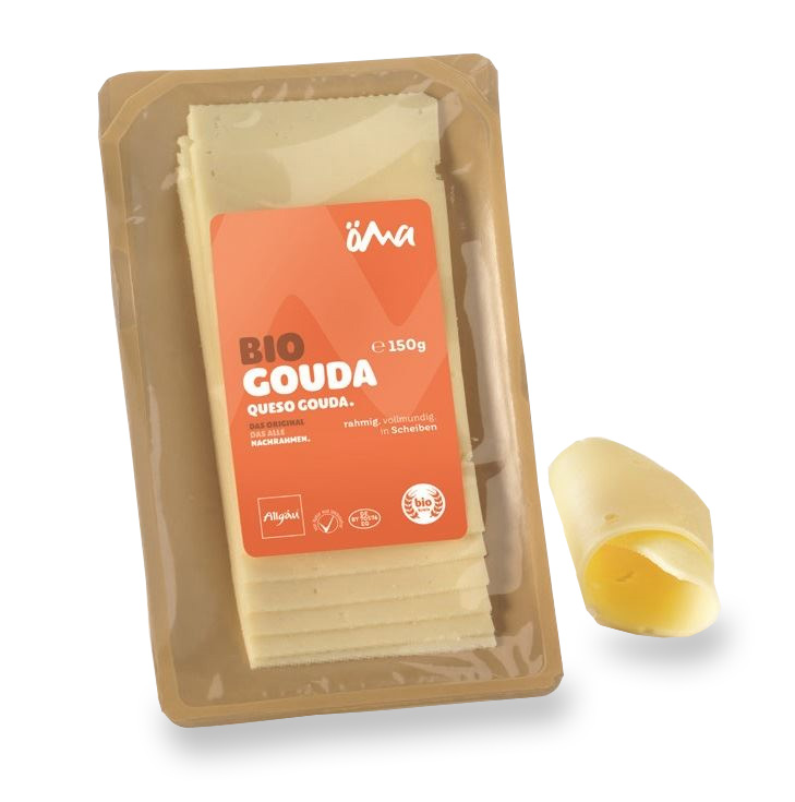 Formatge gouda talls, 150g.