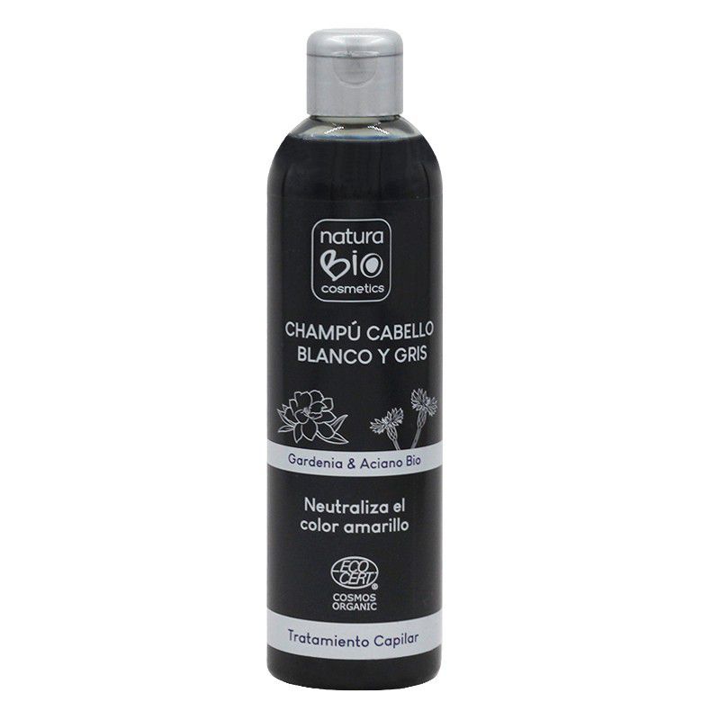 Xampú cabell blanc o gris 250 ml, NaturaBio