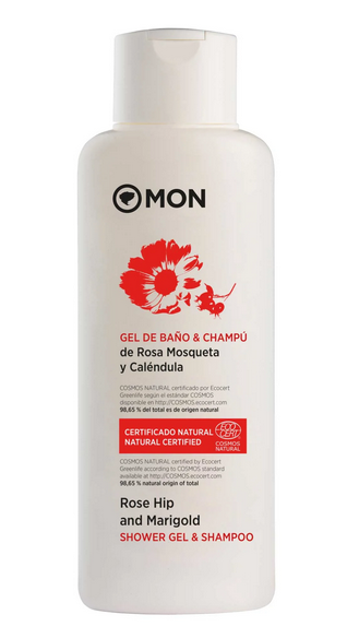 Gel bany i xampú rosa m. i calèndula 750ml Mon