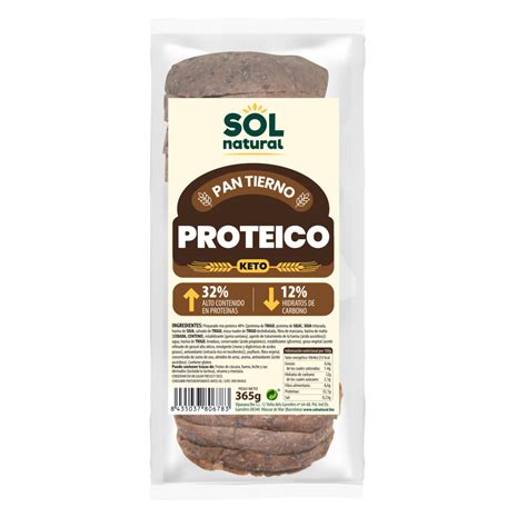 Pan de molde proteico Keto, 365g Sol Natural