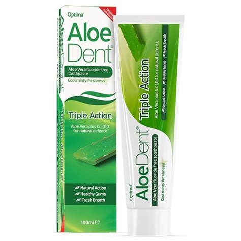 Pasta dents aloe triple acció s/fluor 100ml Optima