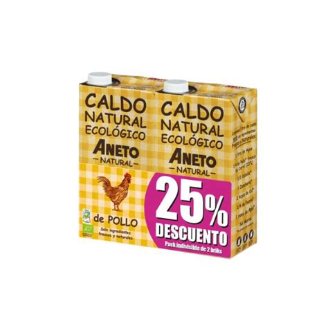 Brou de pollastre 1l, 25% 2u. Aneto