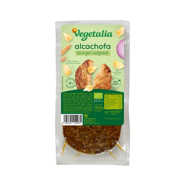 Hamburguesa carxofa, 160g Vegetalia