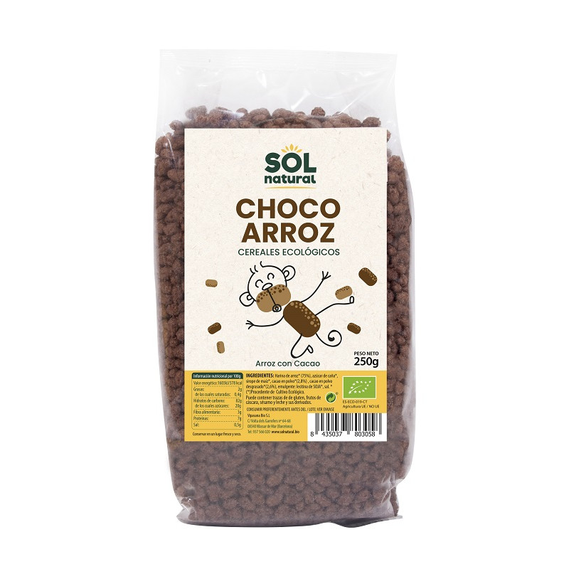 Xoco arròs inflat 250g, Sol Natural