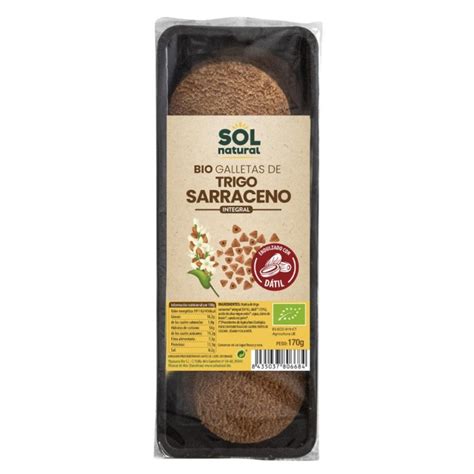 Galetes de fajol amb dàtil 170g, Sol Natural