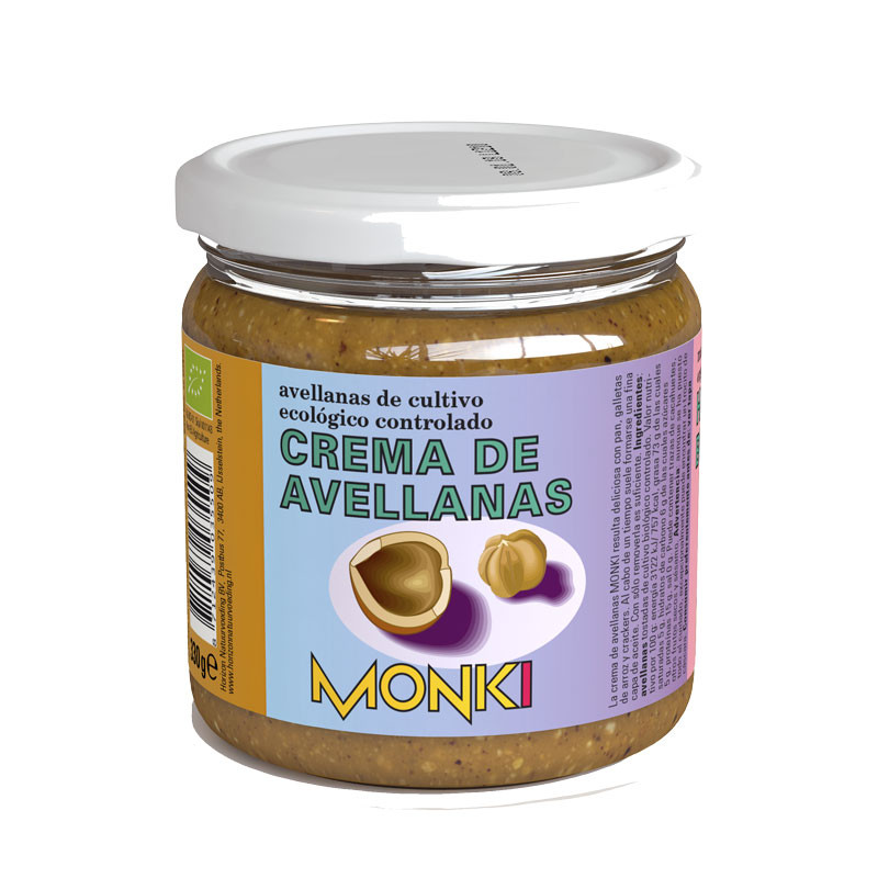 Crema d'avellanes 330g, Monki