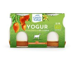 Iogurt de cabra mango i vainilla 2*125g, Cantero