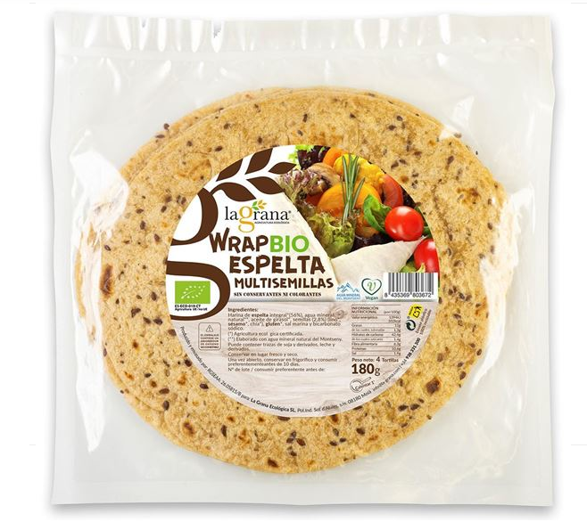 Piadina espelta rosella i lli 225g, La Grana