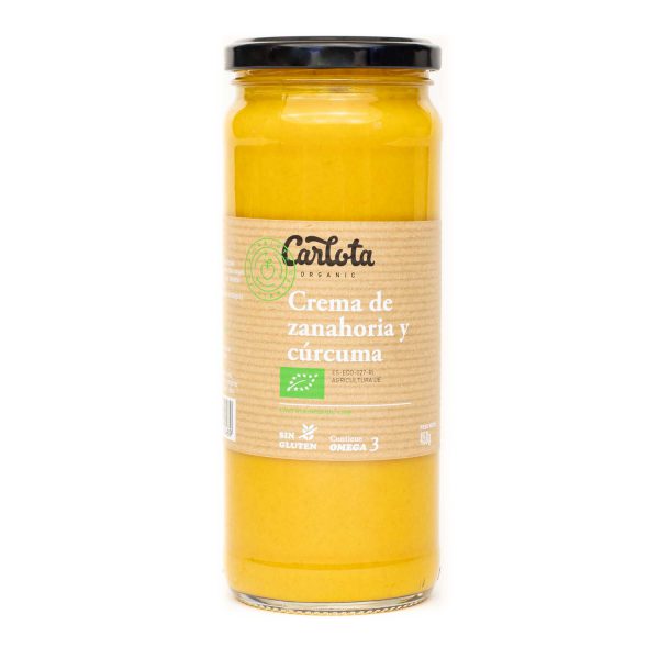 Crema de pastanaga i cúrcuma 450g, Carlota