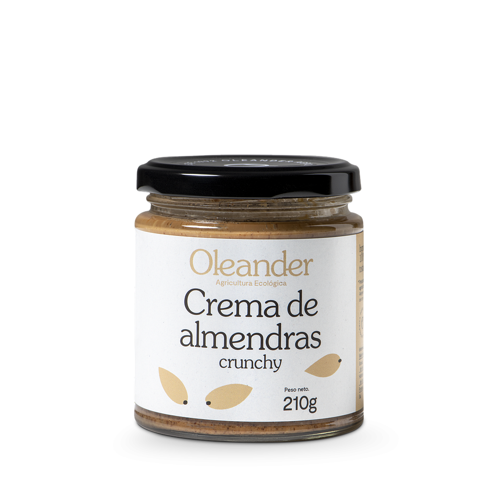 Crema d'ametlla crunchy torrada 210g, Oleander