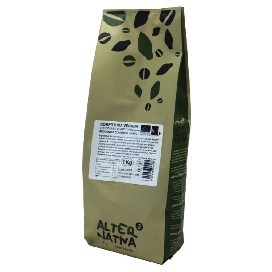 Cobertura de xocolata blanca vegana 1kg, Altenativa3