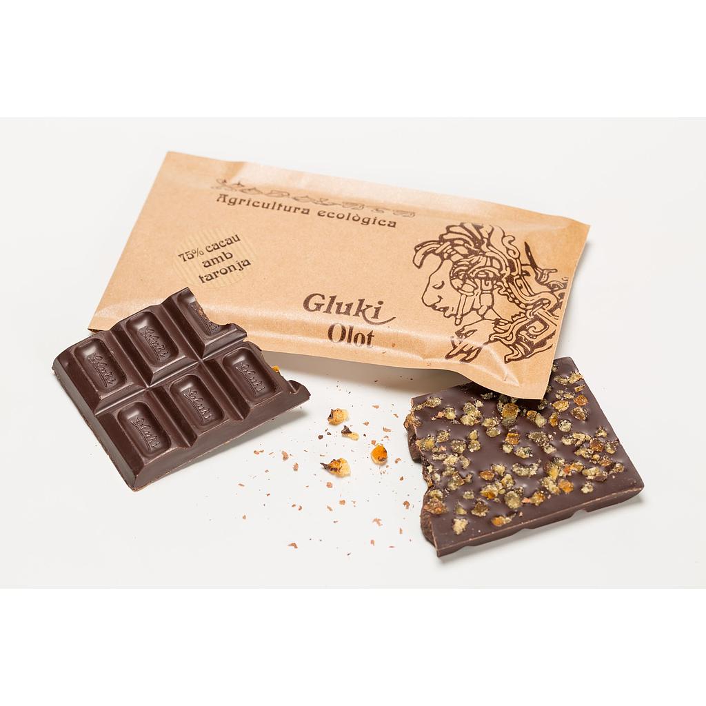 Xocolata 75% taronja 100g, Gluki