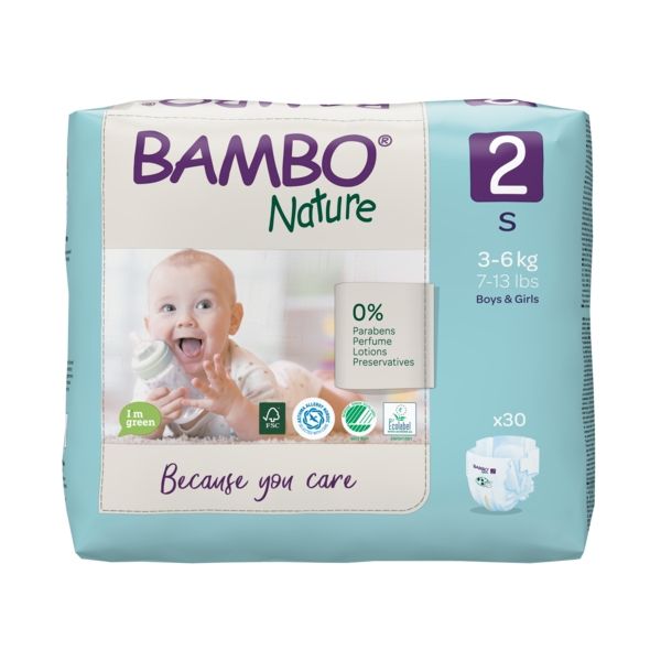 Bolquers Talla 2 (3-6kg) 30u, Bambo