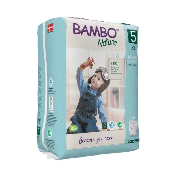 Bolquers-pants T5 (12-18kg) 19u, Bambo