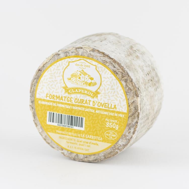 Formatge curat ovella, 350g. Mas Claperol