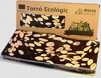 Torró de xocolata negra amb ametlles 500g, Massaxuxes
